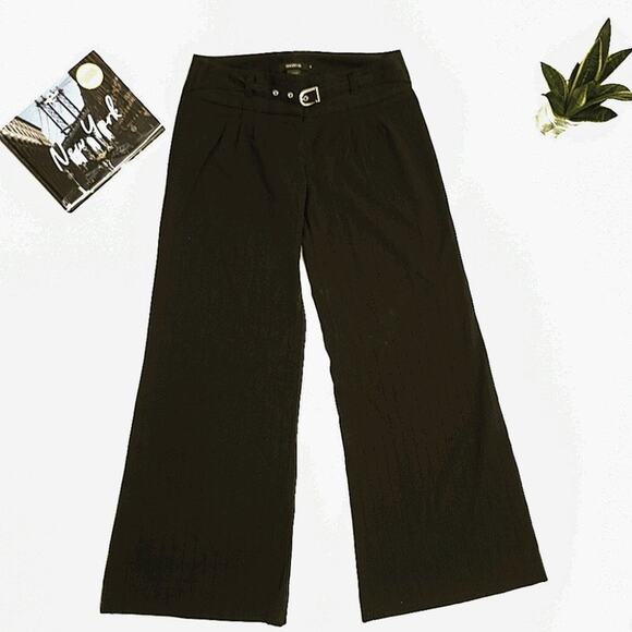 ARDEN B Black Stripes Low Rise Flare Pants 4 - Picture 2 of 8